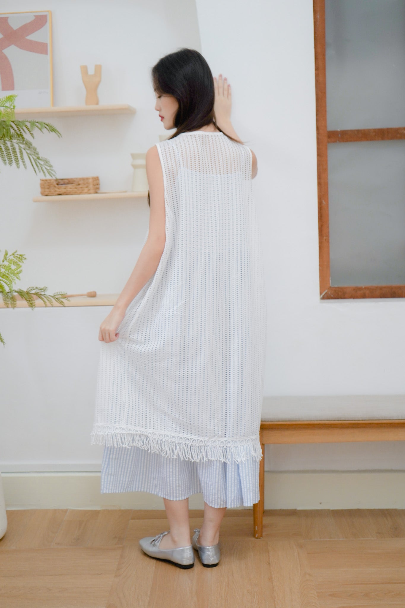 Betty Blue Stripe Maxi Dress (w cover)