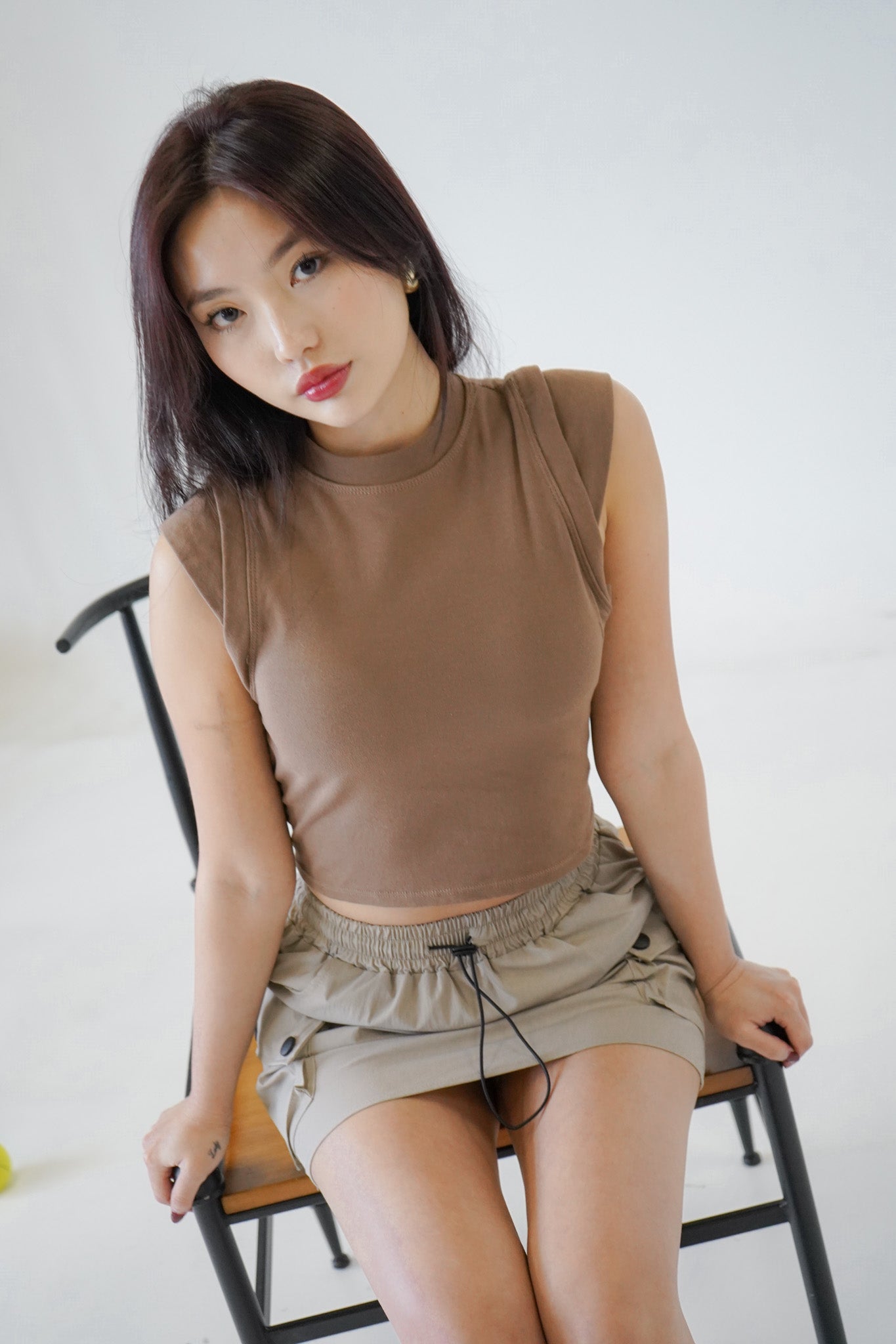 Juno Padded Tank Top (Pecan)