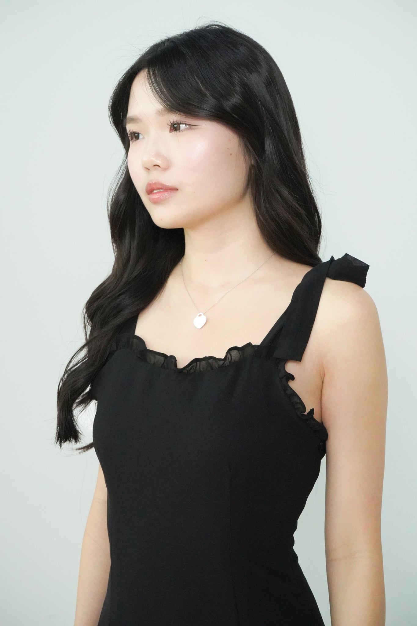 Esme Tie-Shoulder Mini Dress (Black)