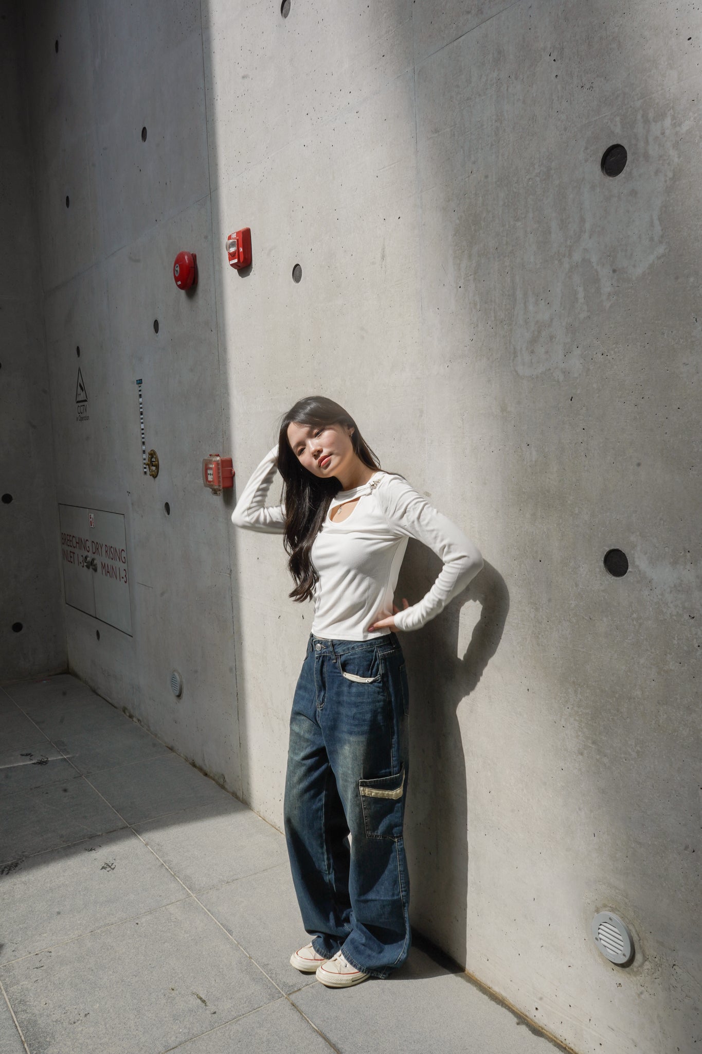 Isabel straight cut denim with side pockets