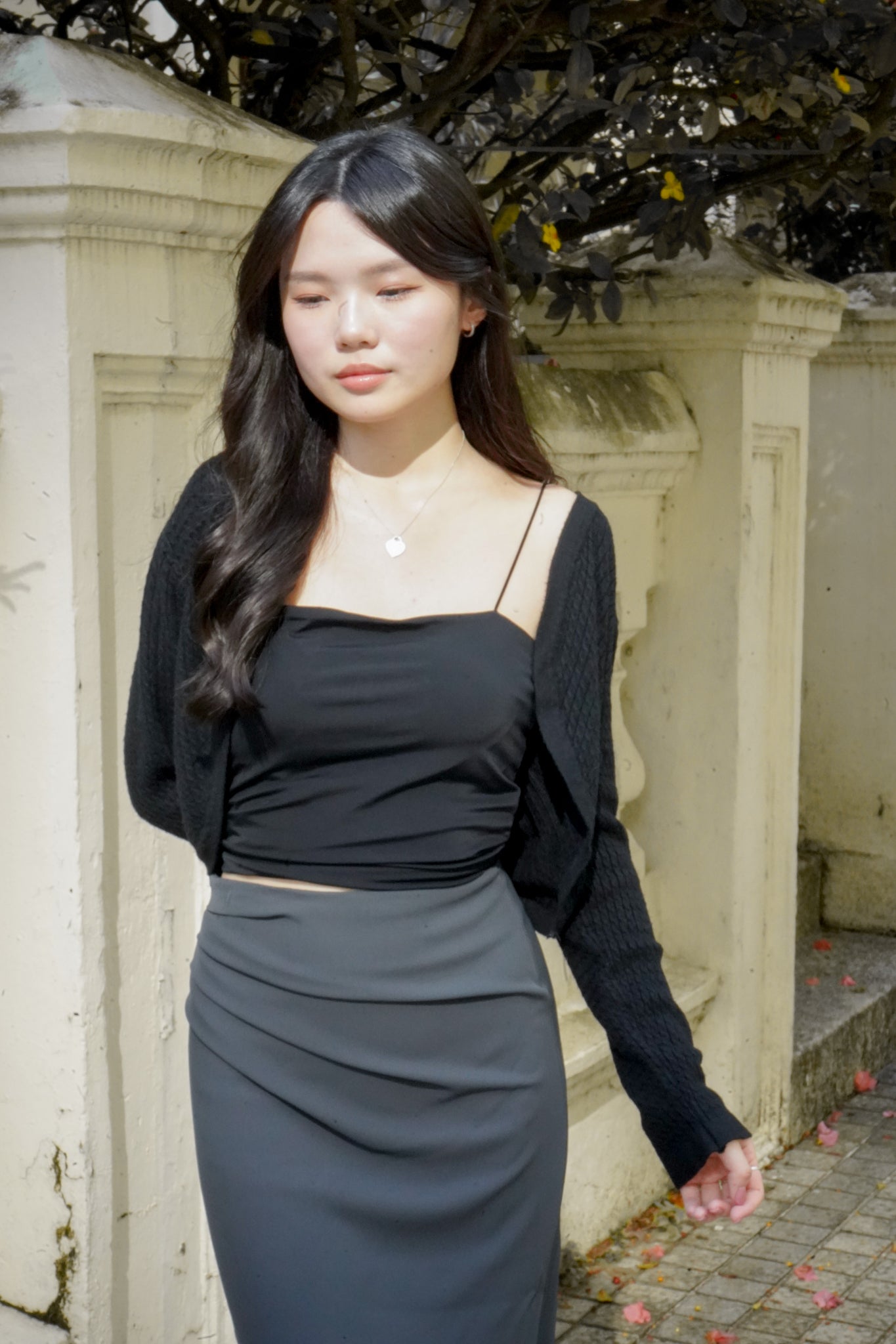 Mateo Padded Camisole Top (Black)