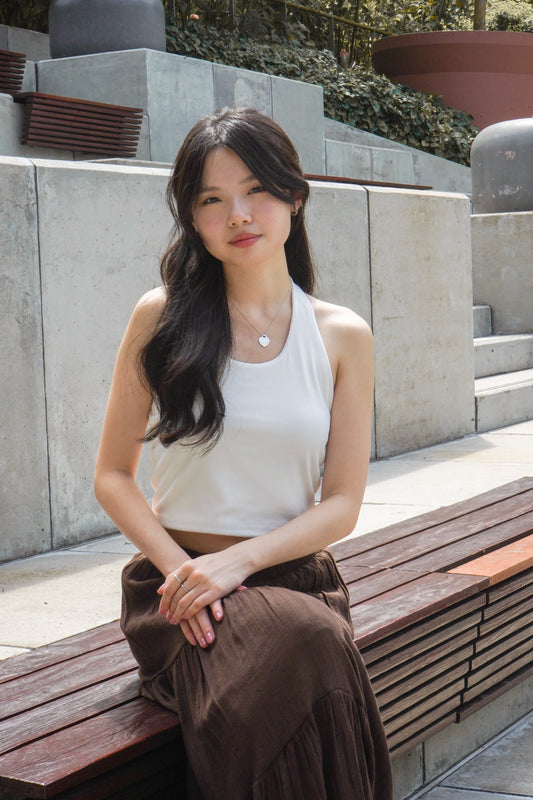 Brielle Halter Top (White)