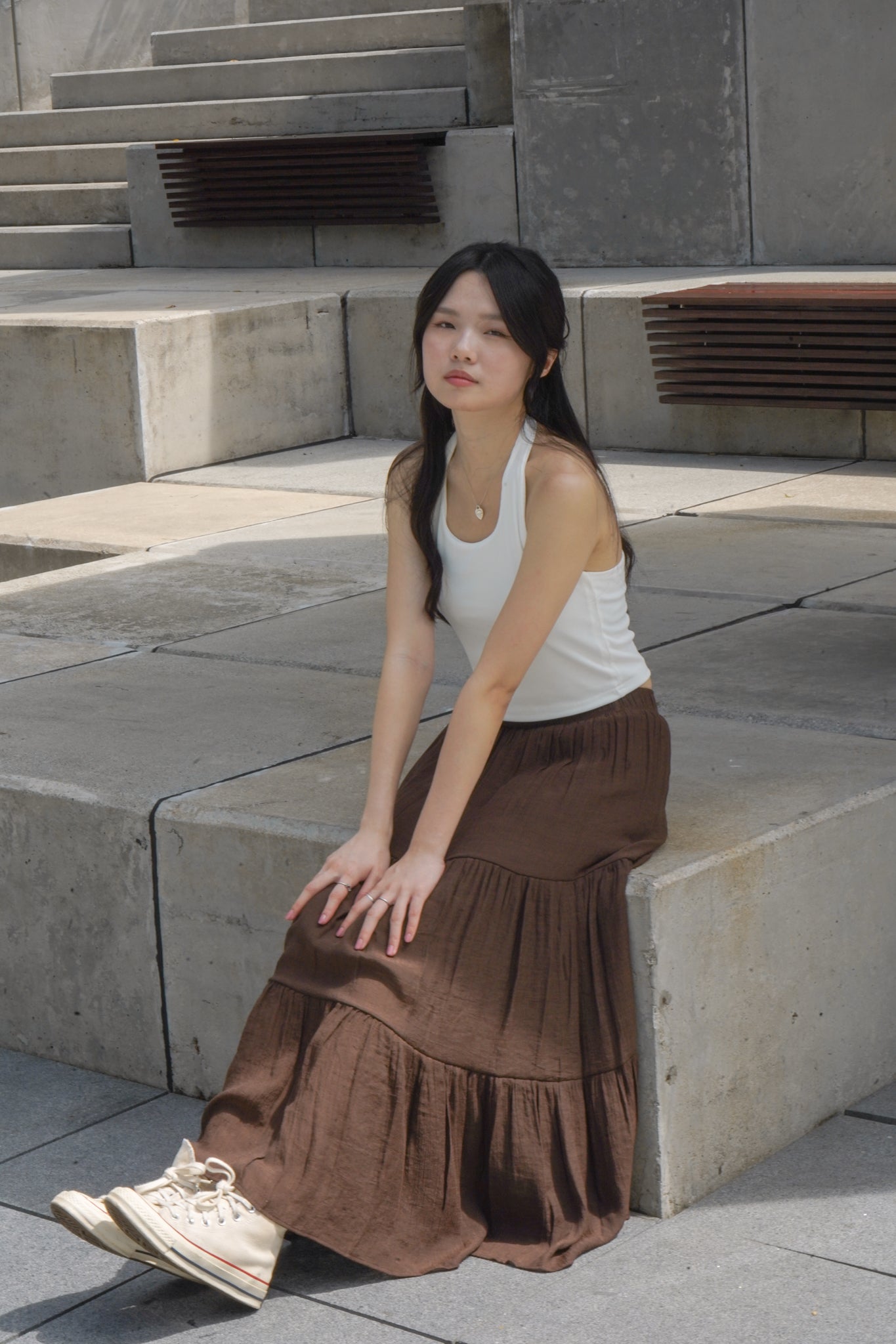 Brielle Halter Top (White)