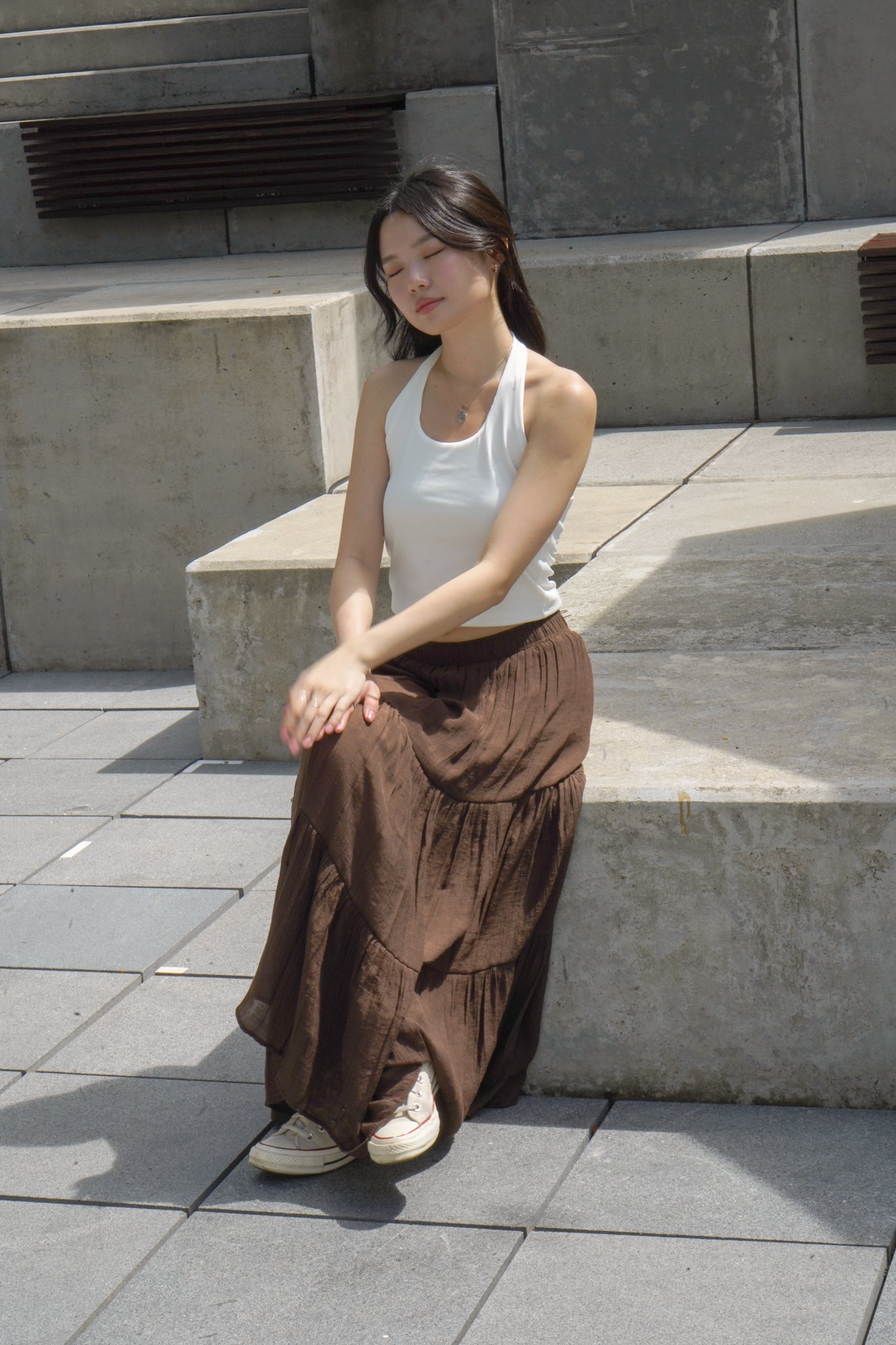 Brielle Halter Top (White)