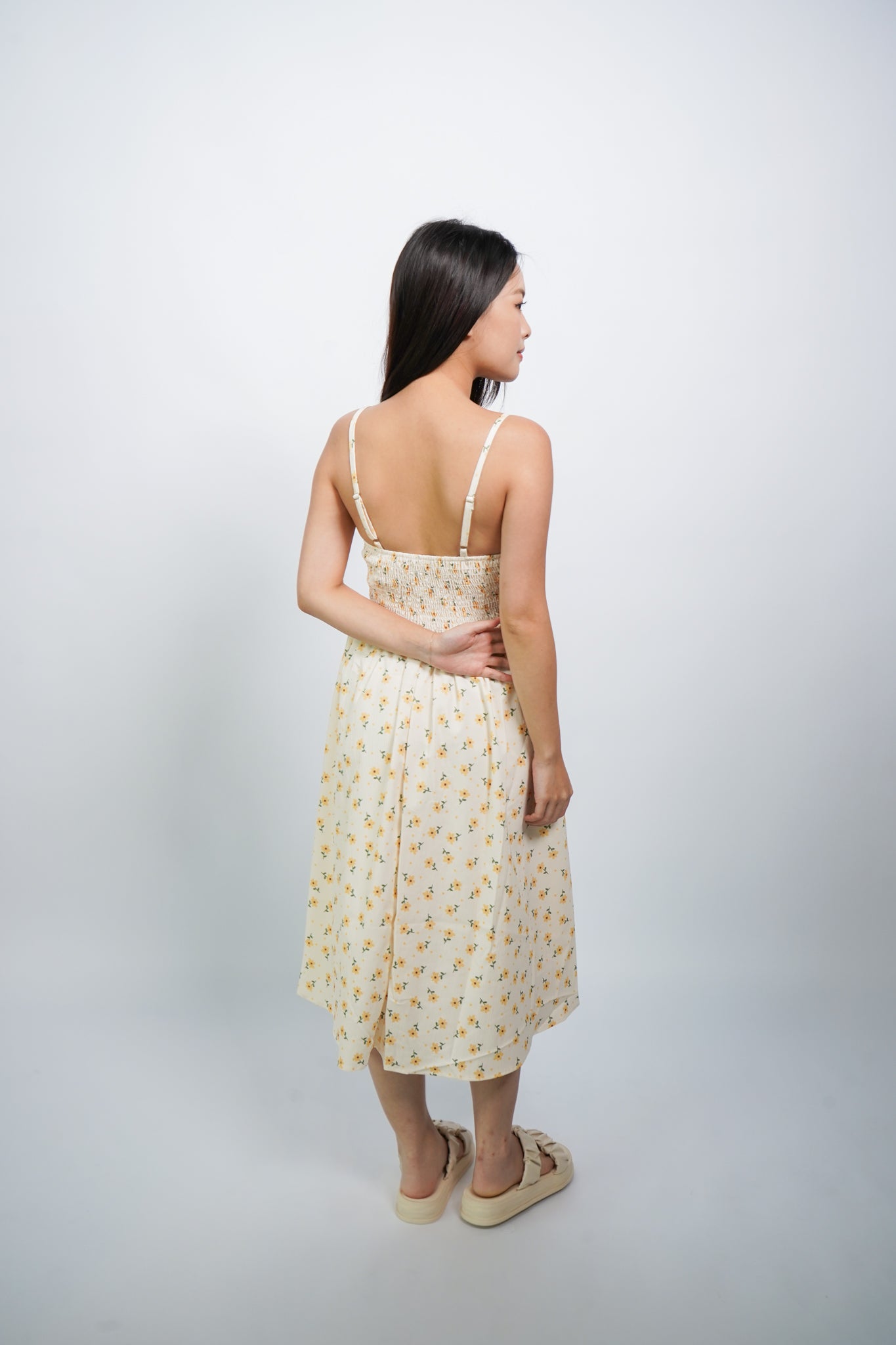 Timea Sunny Floral Midi Dress
