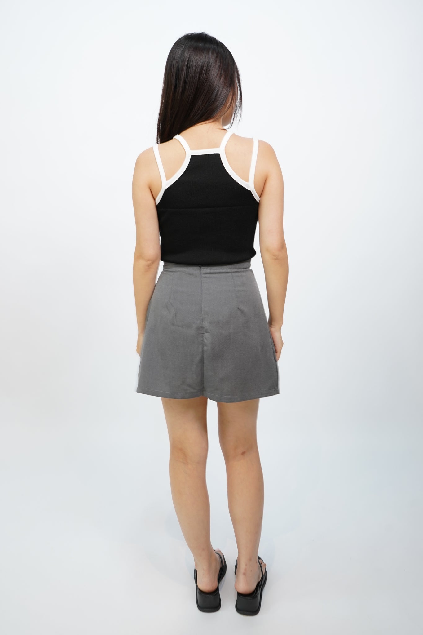 Yves Twist Front Skort (Slate grey)