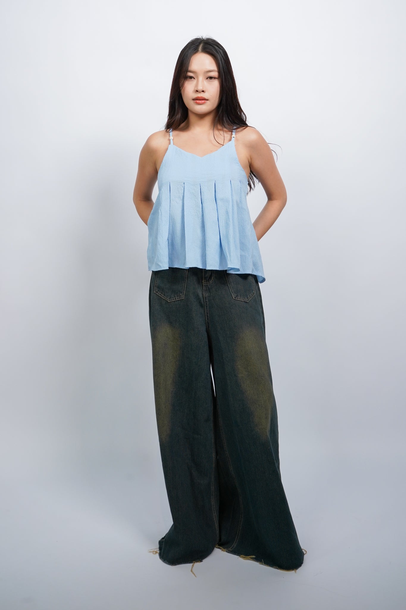 Bode Babydoll Top (Baby blue)