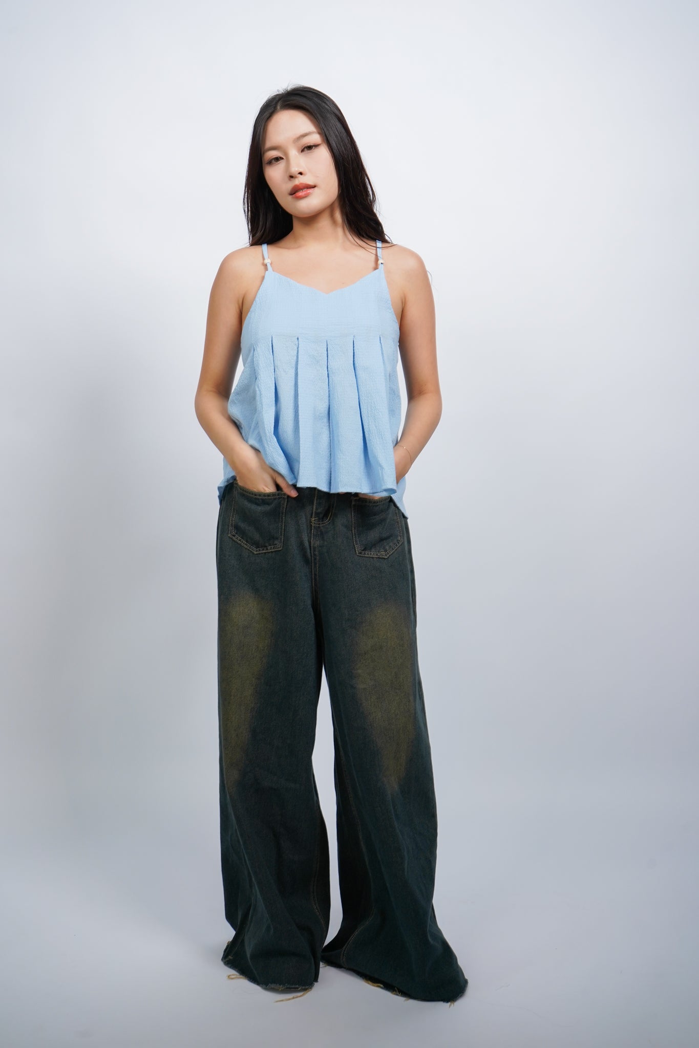 Bode Babydoll Top (Baby blue)