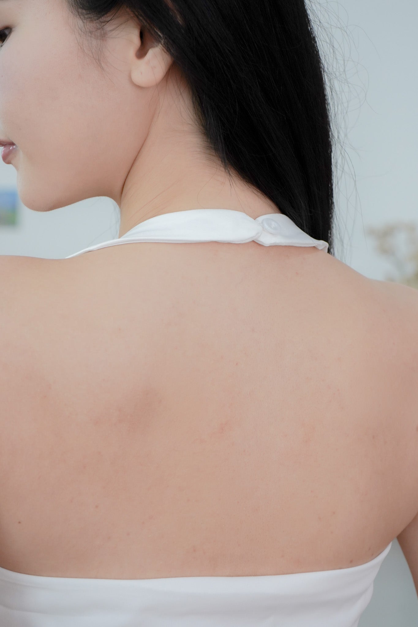 Yuki White Halter Vest Top