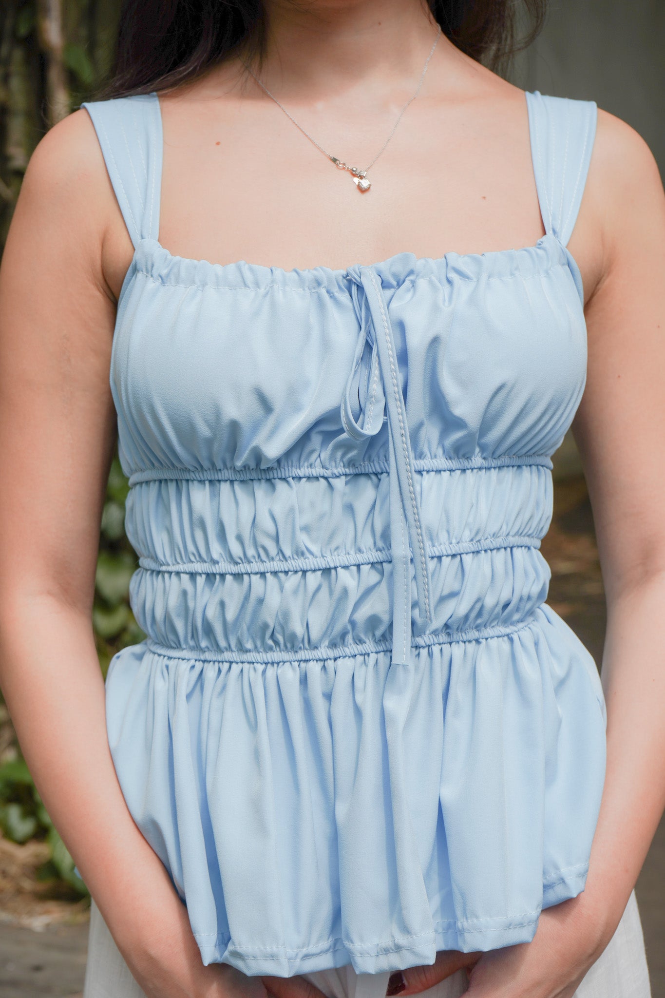 Rainey Sleeveless Ruffle (Baby Blue)