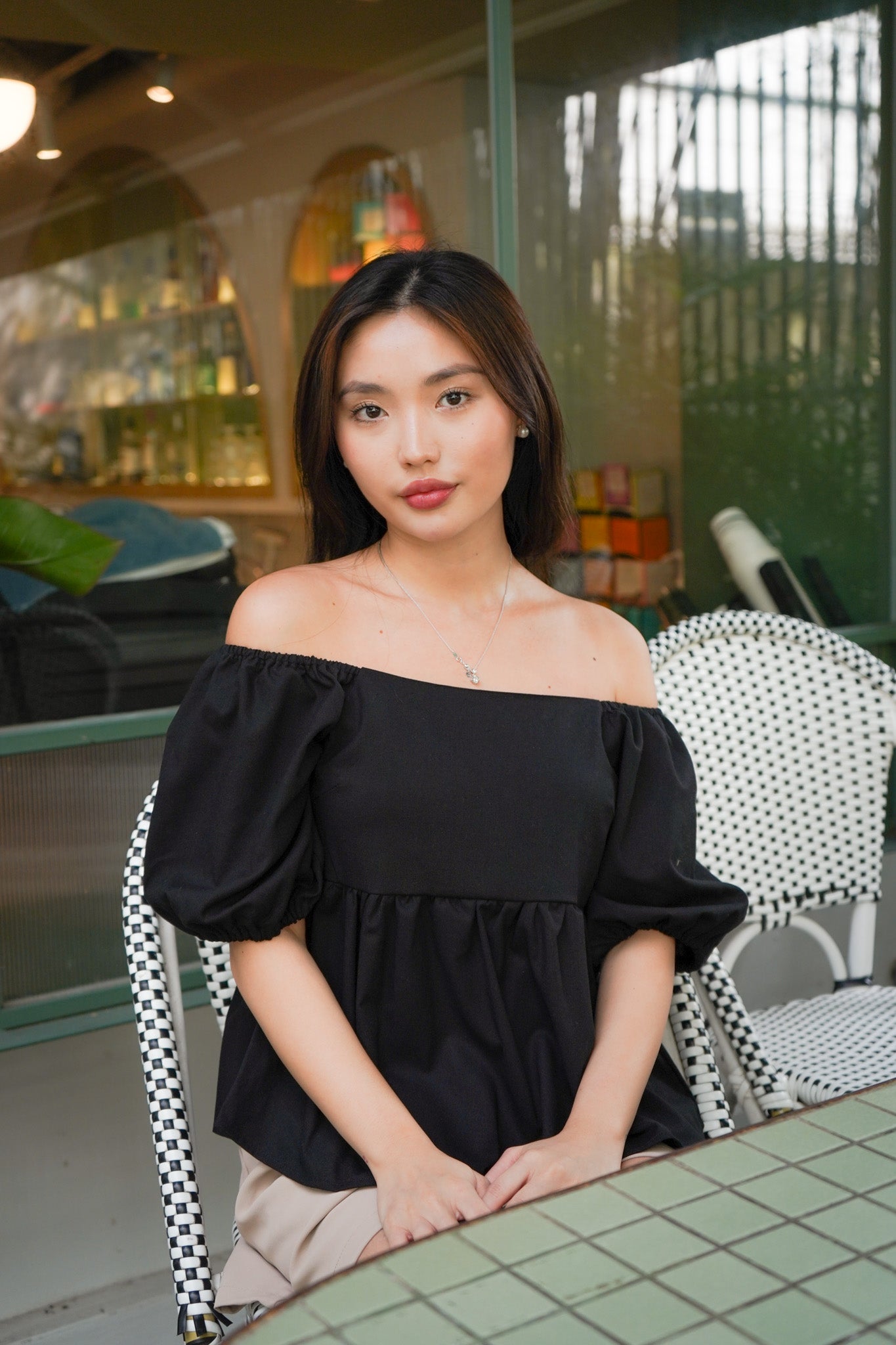Sol Babydoll Backless Top (Black)