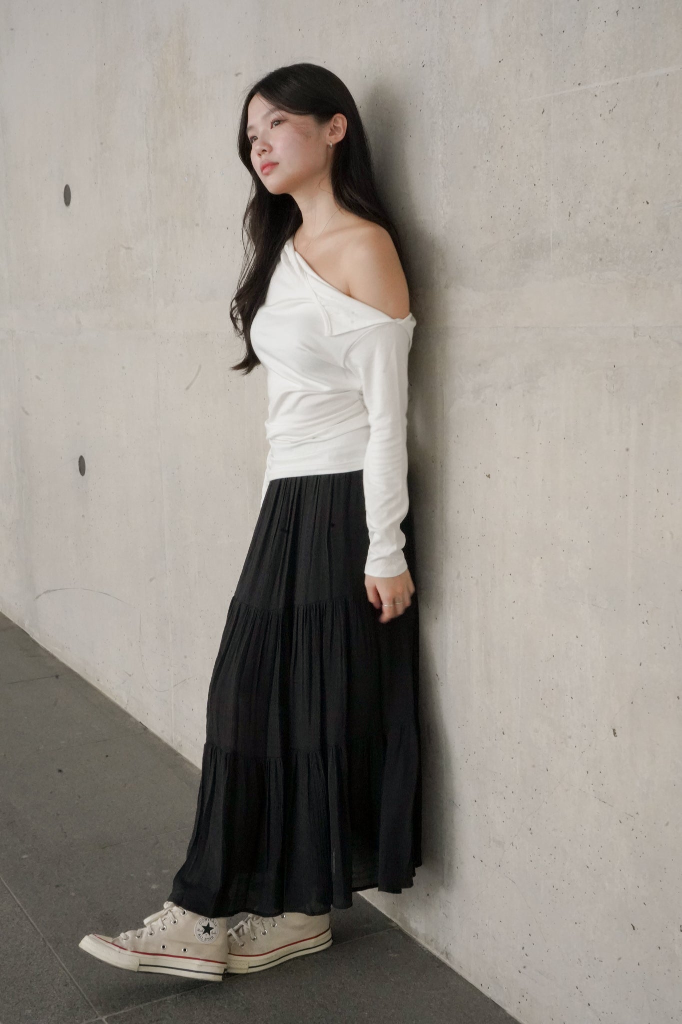 Hannah Asymmetrical Top (White)