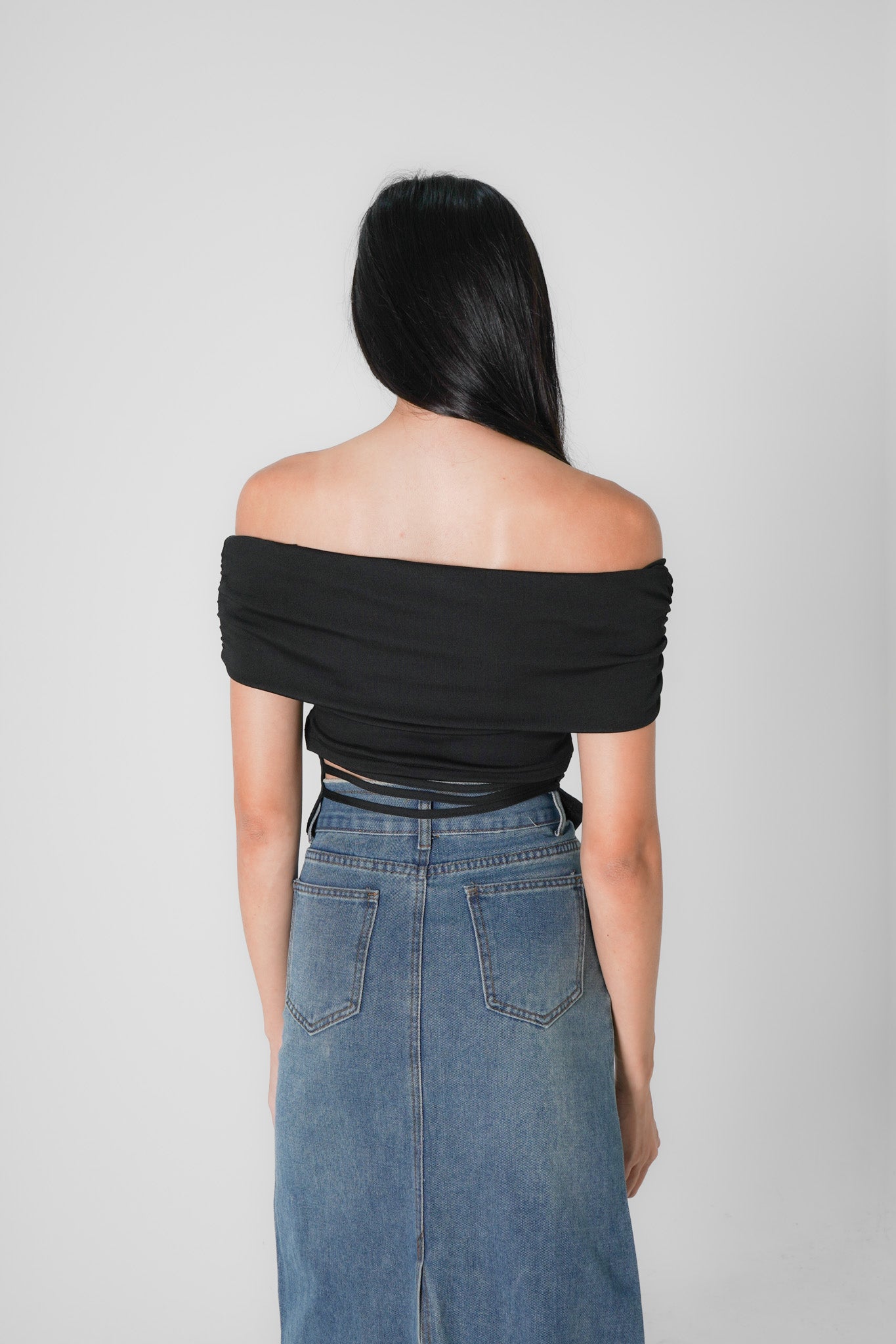 Fiza off shoulder top (Black)