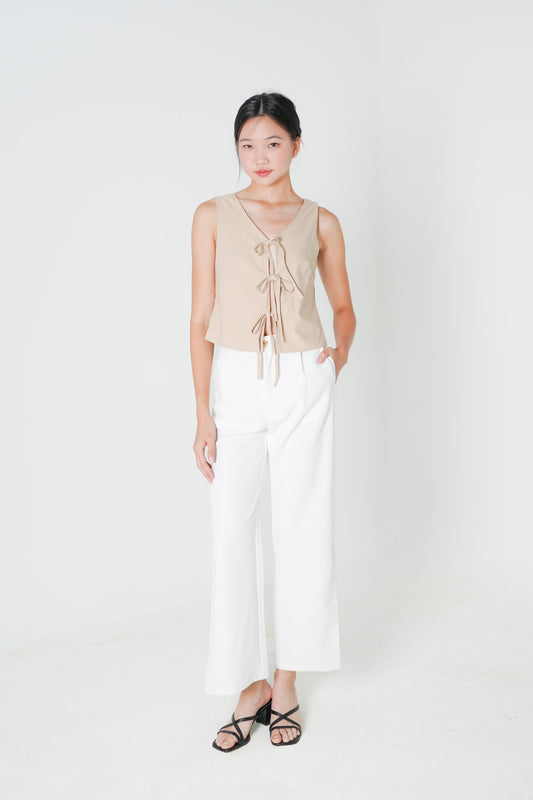 Preethi Split Flare Pant with slit (White)