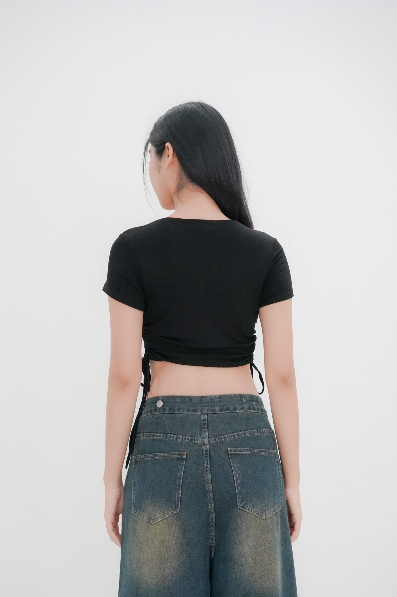 Sloan Padded Square neck Top (Black)