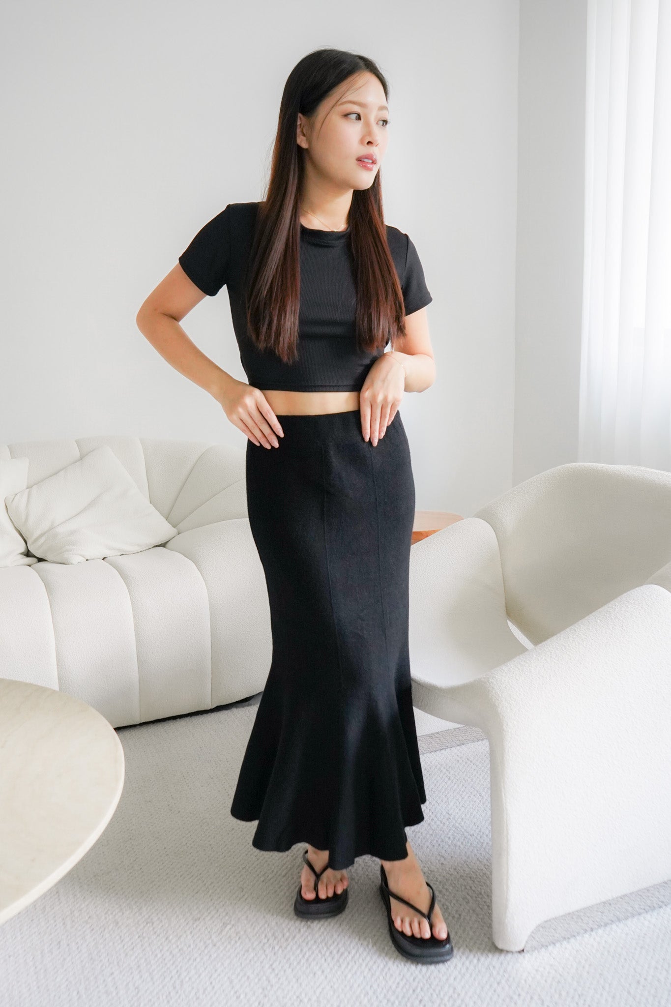 Minnie Black Backless top (with adjustable back strap)