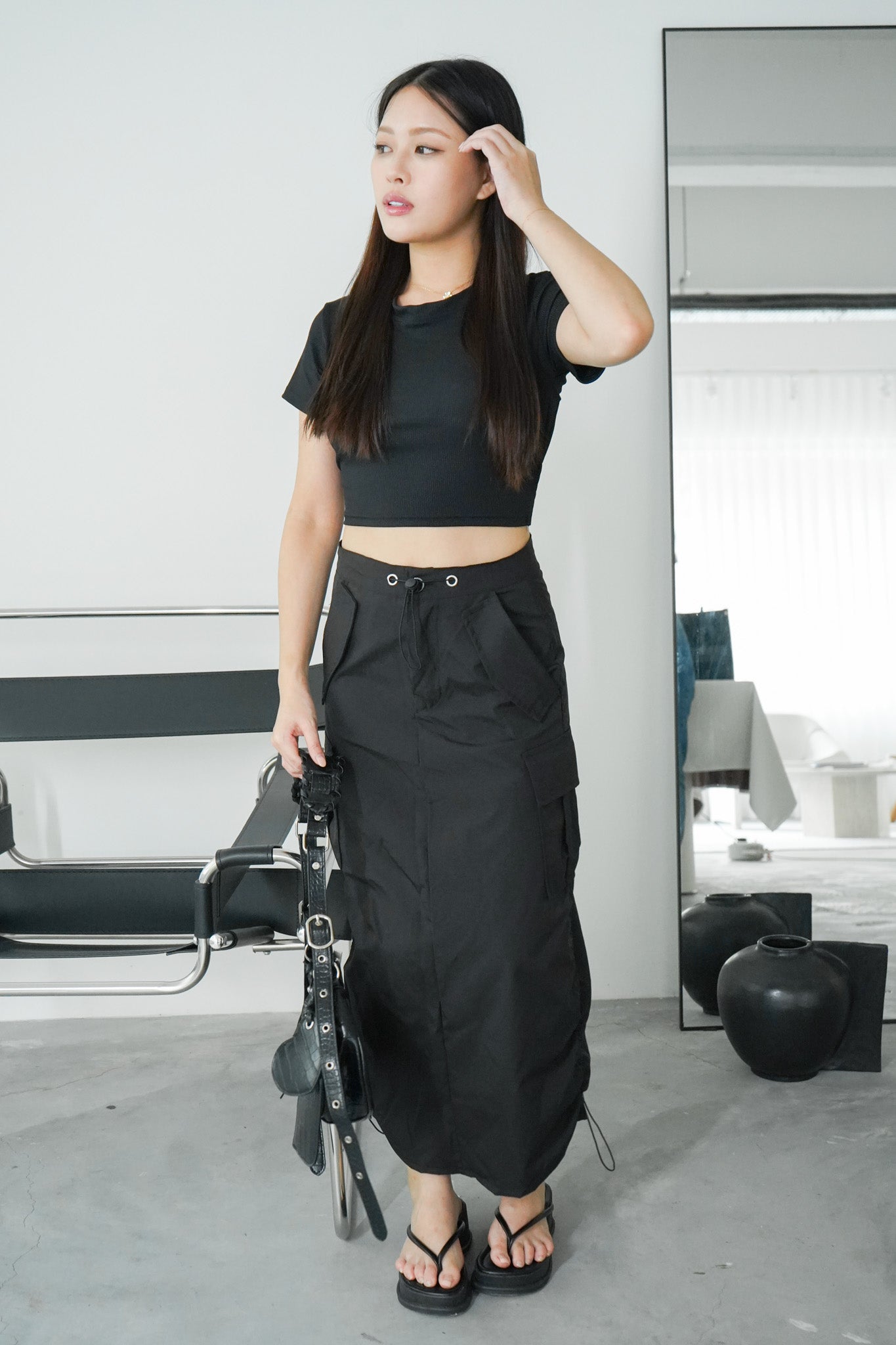 Leith Cargo Skirt (Black)