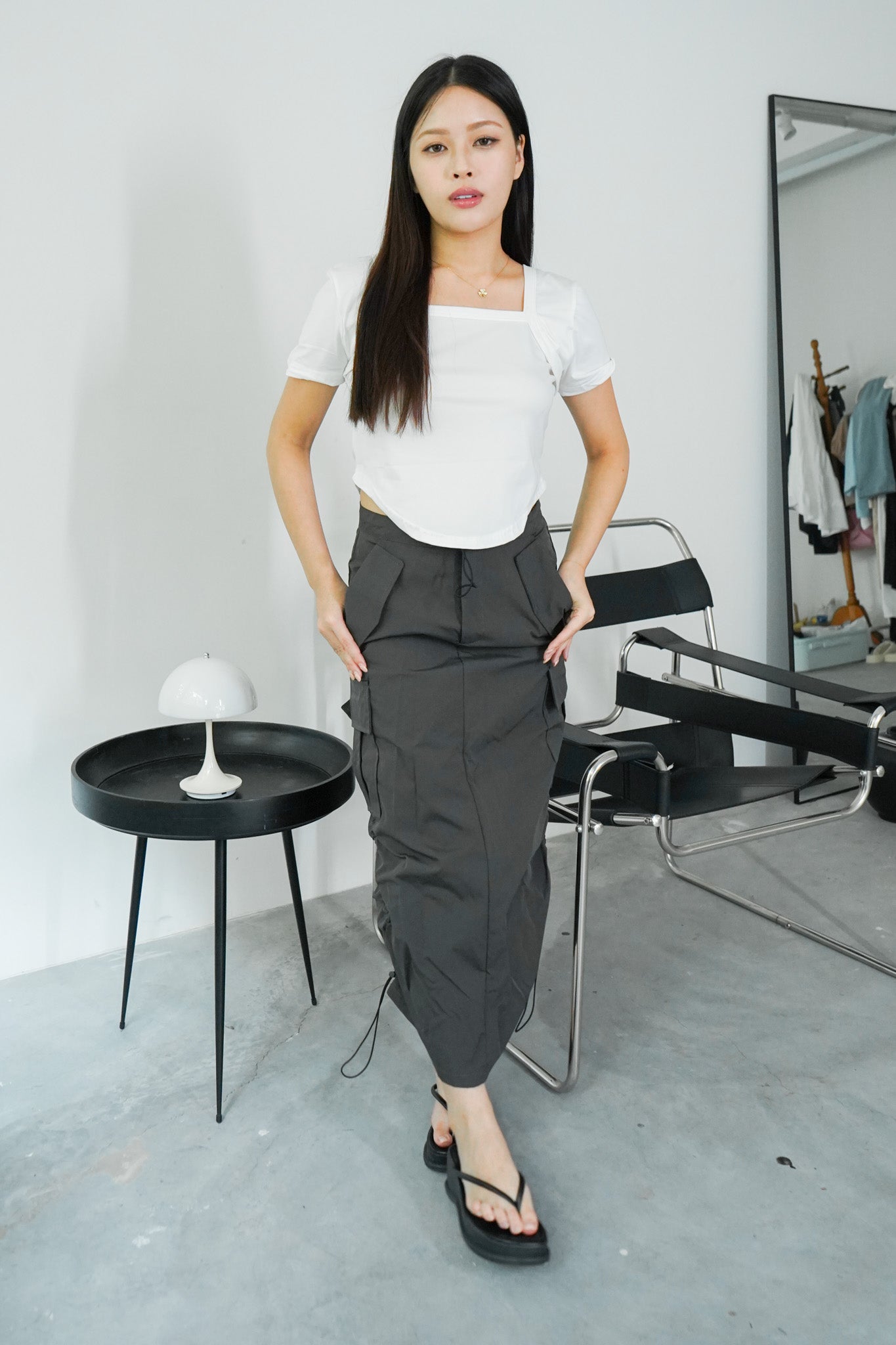 Leith Cargo Skirt (Dark grey)