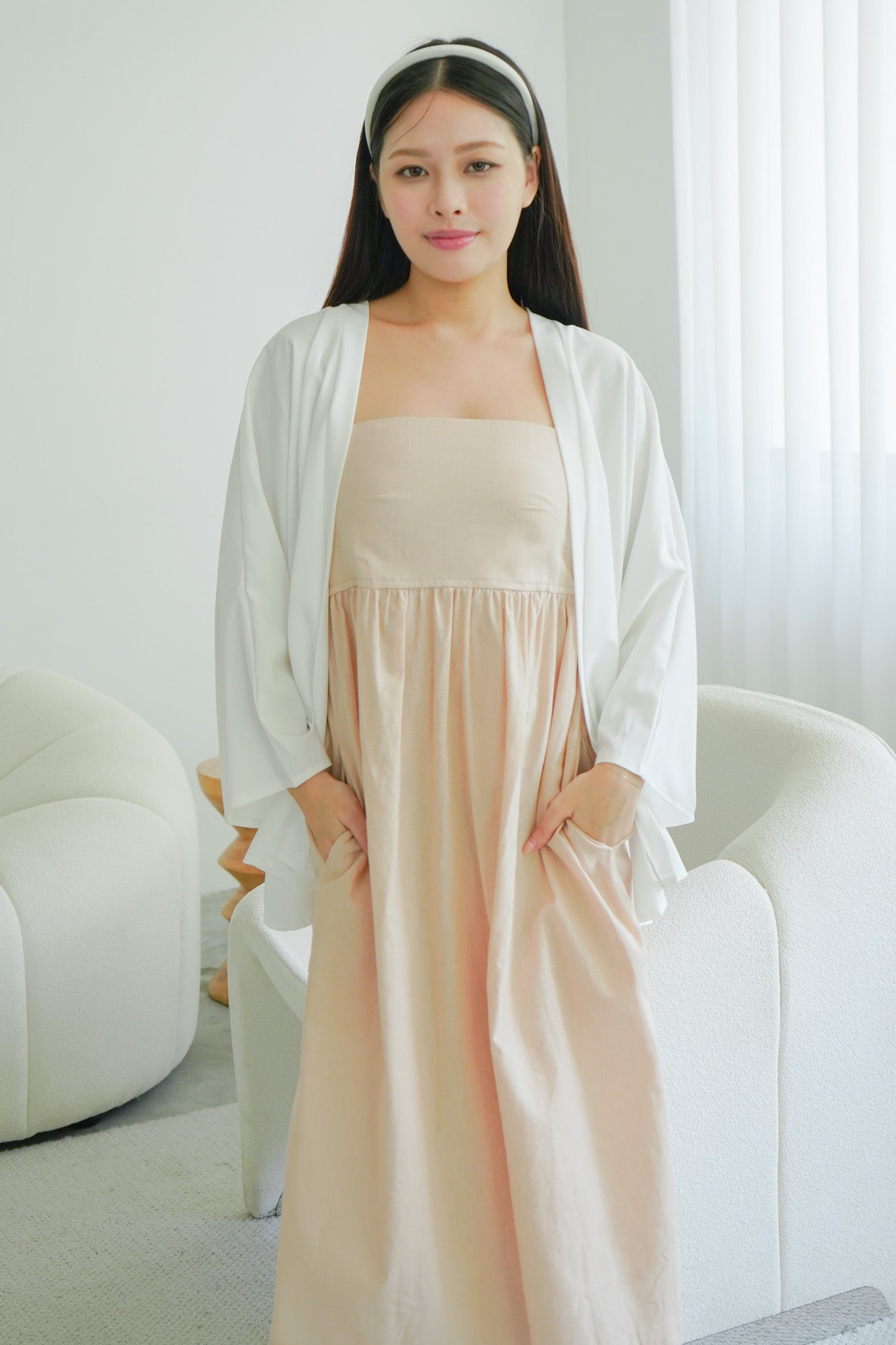 Aiko kimono cardigan (White)