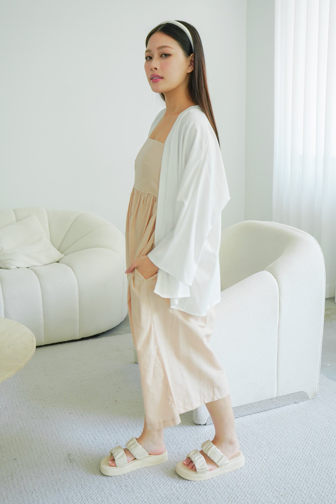 Aiko kimono cardigan (White)