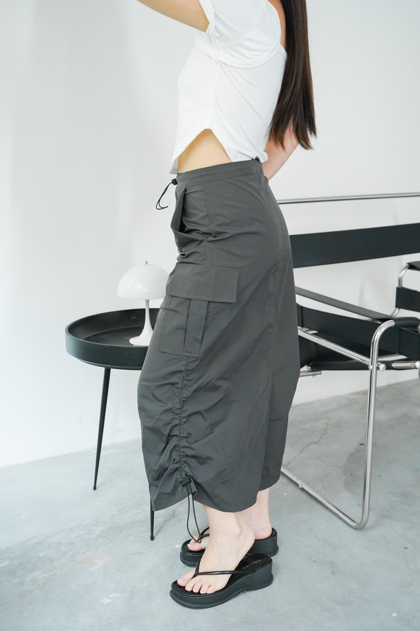 Leith Cargo Skirt (Dark grey)