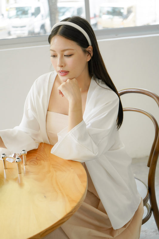 Aiko kimono cardigan (White)