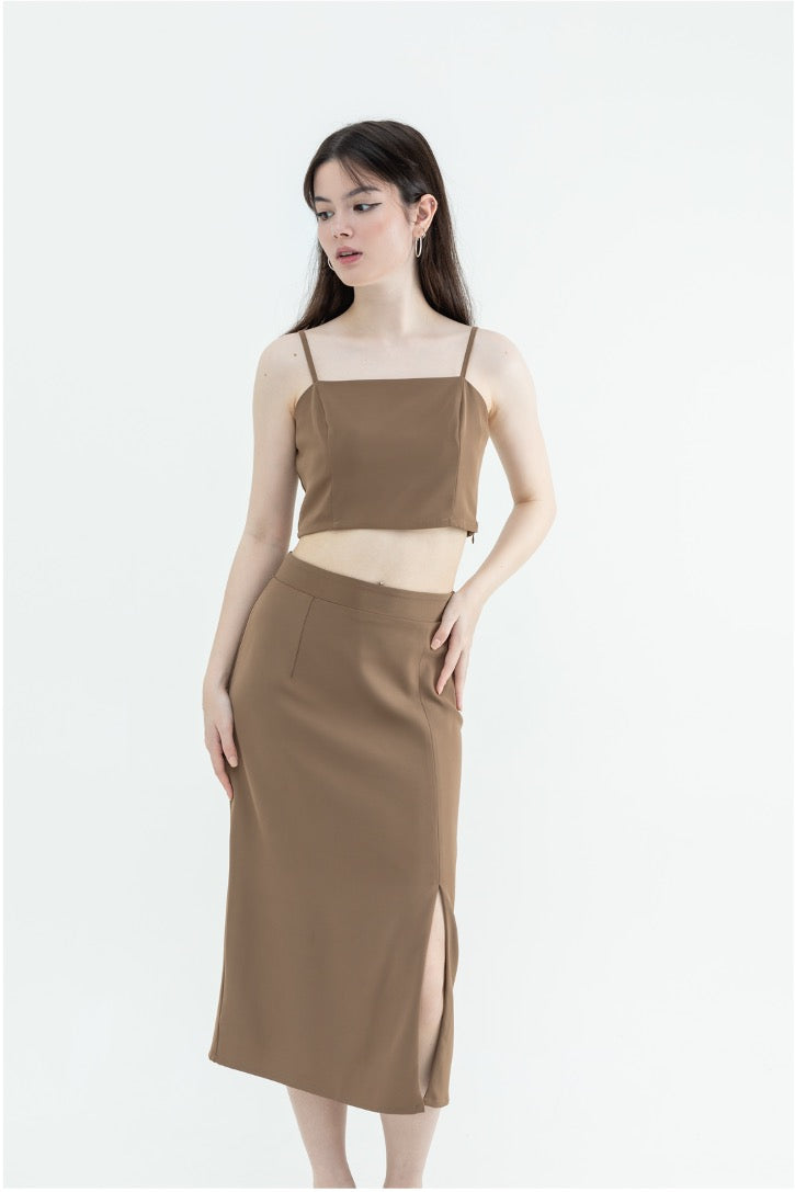 Smart Casual Regular Skirt with Slit