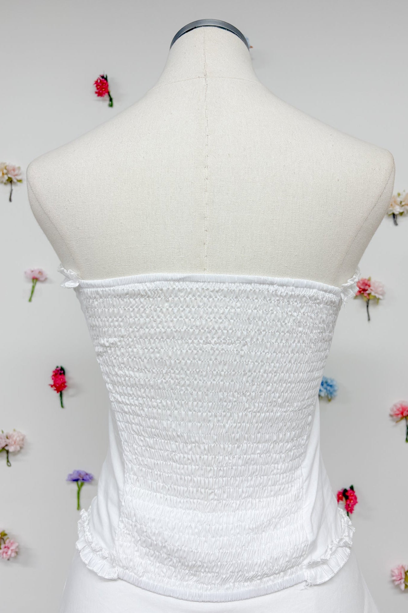 Willow White ribbon tube and skirt set