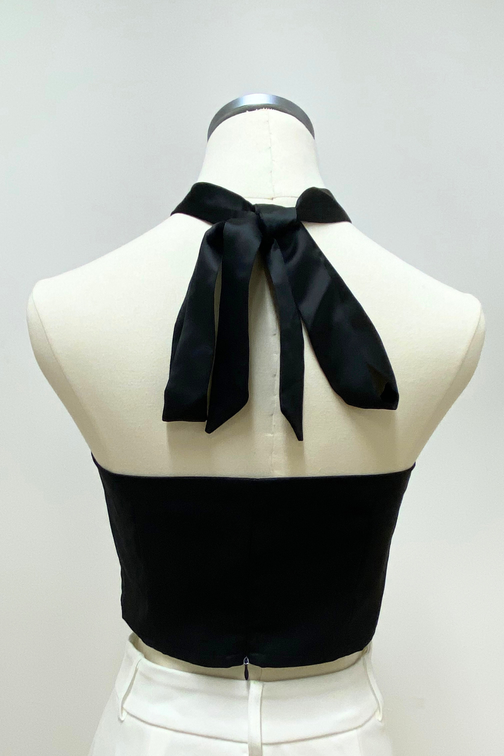 Halter Ribbon Satin Top