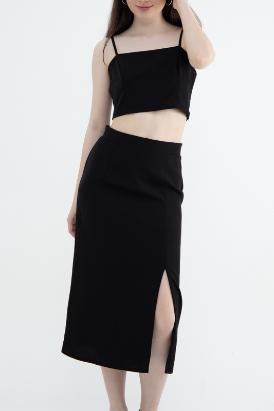 Smart Casual Regular Skirt with Slit