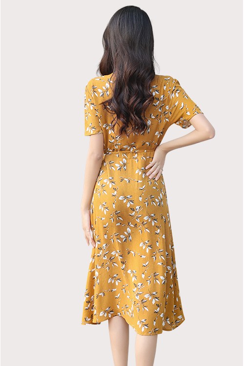Swirl around in this graceful wrap dress