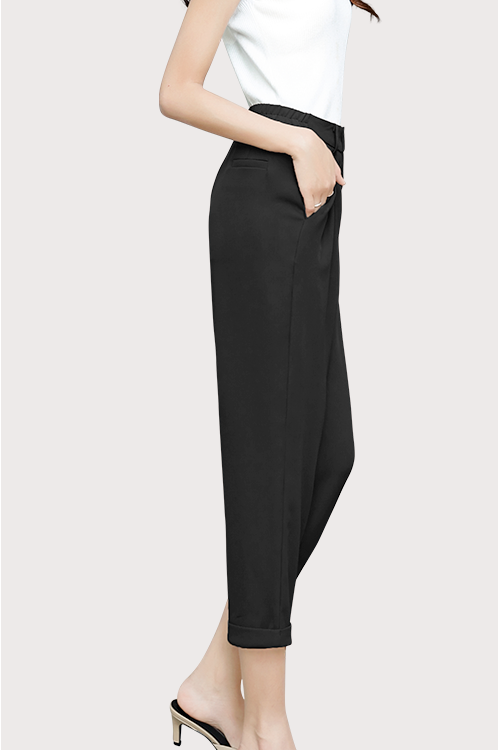 Suave Straight Cut Cuffed Pants