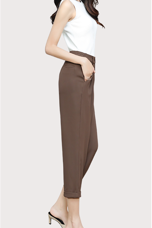 Suave Straight Cut Cuffed Pants