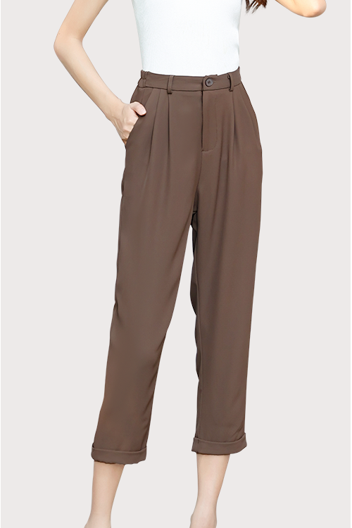 Suave Straight Cut Cuffed Pants