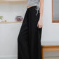 Junia Wide Leg Elastic Waistband Pants (Black)