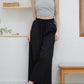 Junia Wide Leg Elastic Waistband Pants (Black)