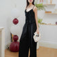 Lucy Ruffle Tie Top (Black)