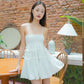 Sandra mini puff dress (White)
