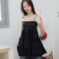 Sandra mini puff dress (Black)