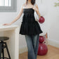 Sandra mini puff dress (Black)