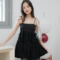 Sandra mini puff dress (Black)
