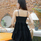 Sandra mini puff dress (Black)