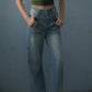 Vera Retro blue wide-leg jeans