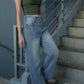 Vera Retro blue wide-leg jeans