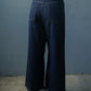 Mina Dark Denim Pintuck Wide Leg Jeans