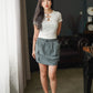 Oona Cargo Mini Skirt (Charcoal)