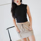 Oona Cargo Mini Skirt (Latte)