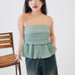 Starlette Ruffle Tube Top (Teal)