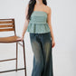 Starlette Ruffle Tube Top (Teal)