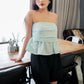 Starlette Ruffle Tube Top (Sky)